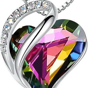 A silver-colored ring with a pendant featuring a lucky stone design.